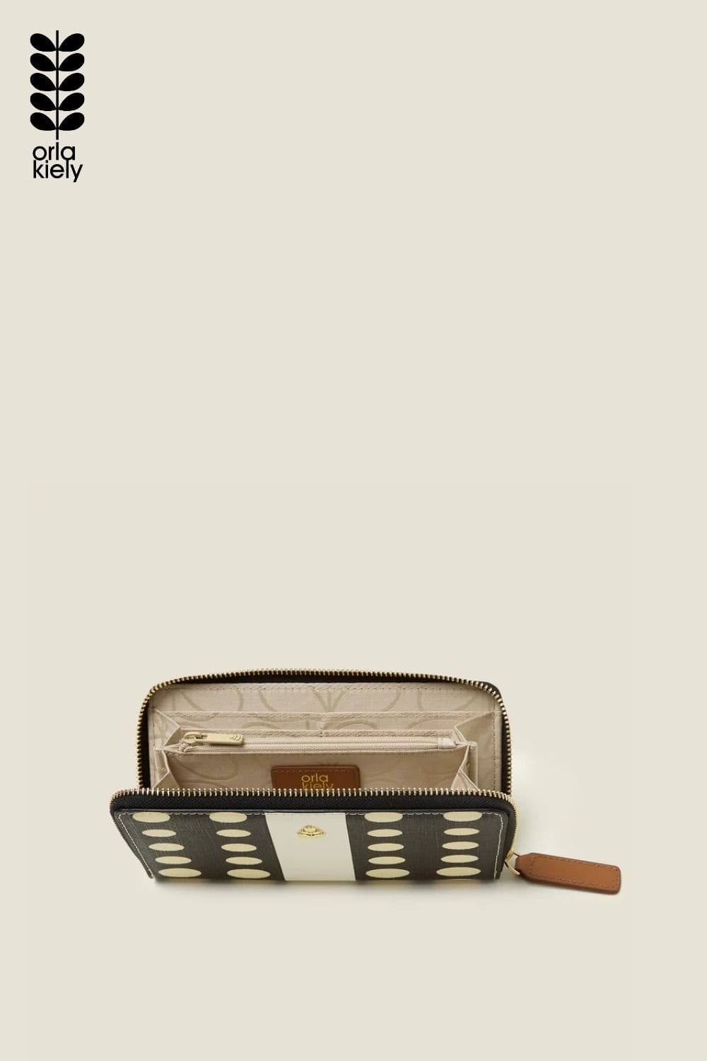 Orla Kiely Orla Kiely Women's Forget Me Not Wallet - Optical Oval Mocha in Brown - 4