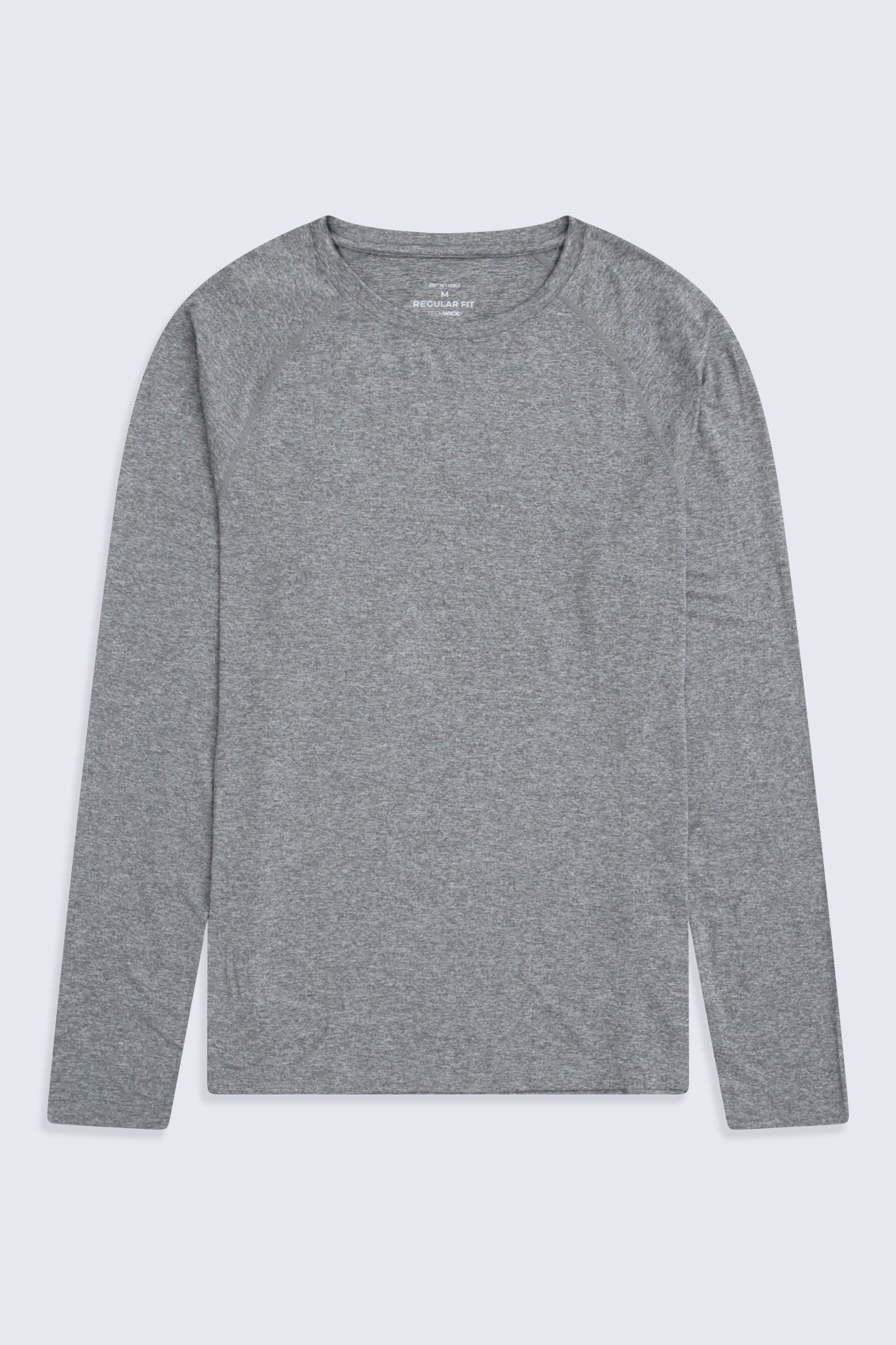 Animal Animal Men's Soft Lightweight Casual Long Sleeve Tee Comfy Quick Dry Active T-Shirt in Charcoal - 4
