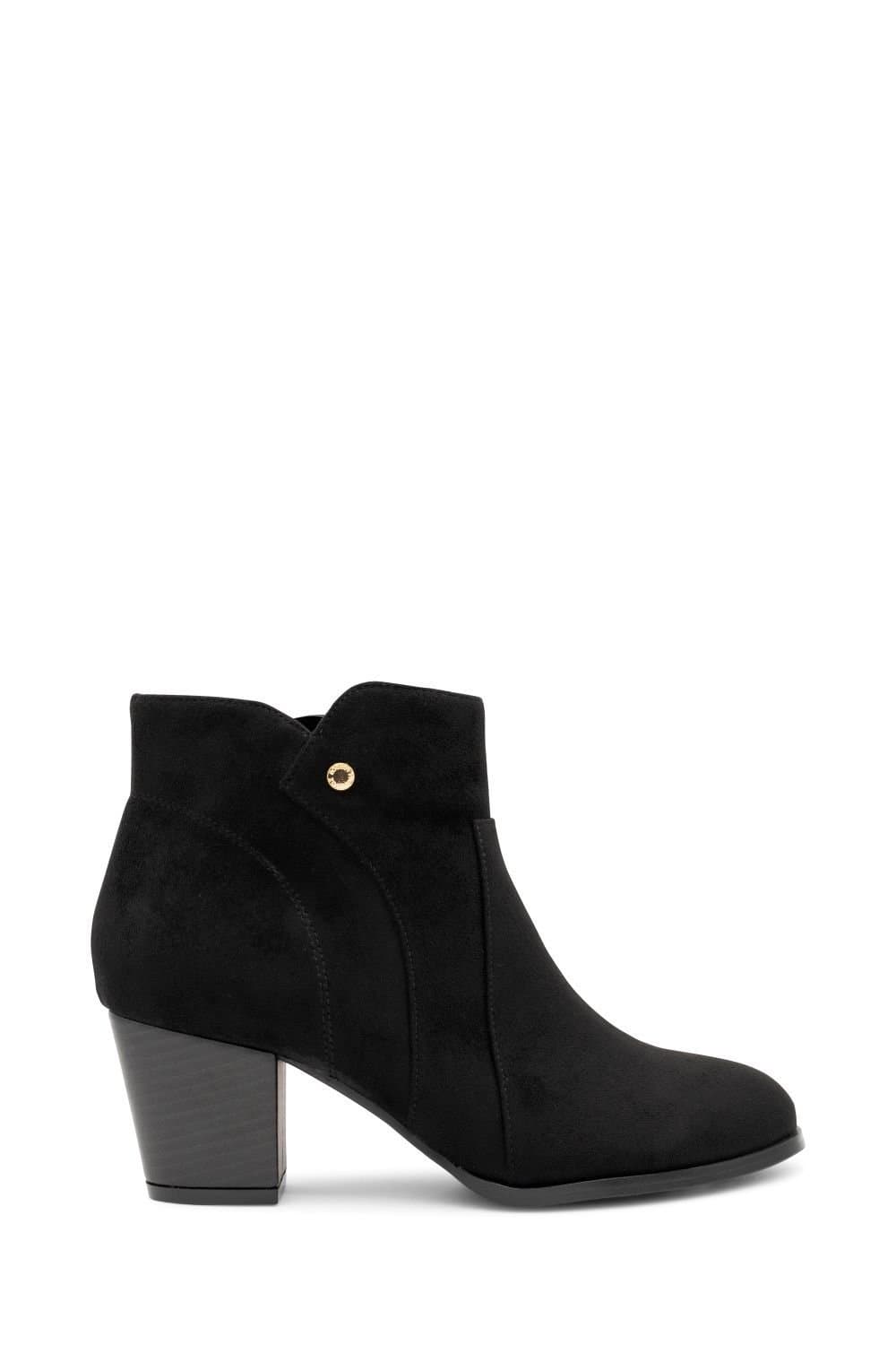 Paradox London Paradox London Women's 'Anya' Mid Block Heel Ankle Boot in Black
