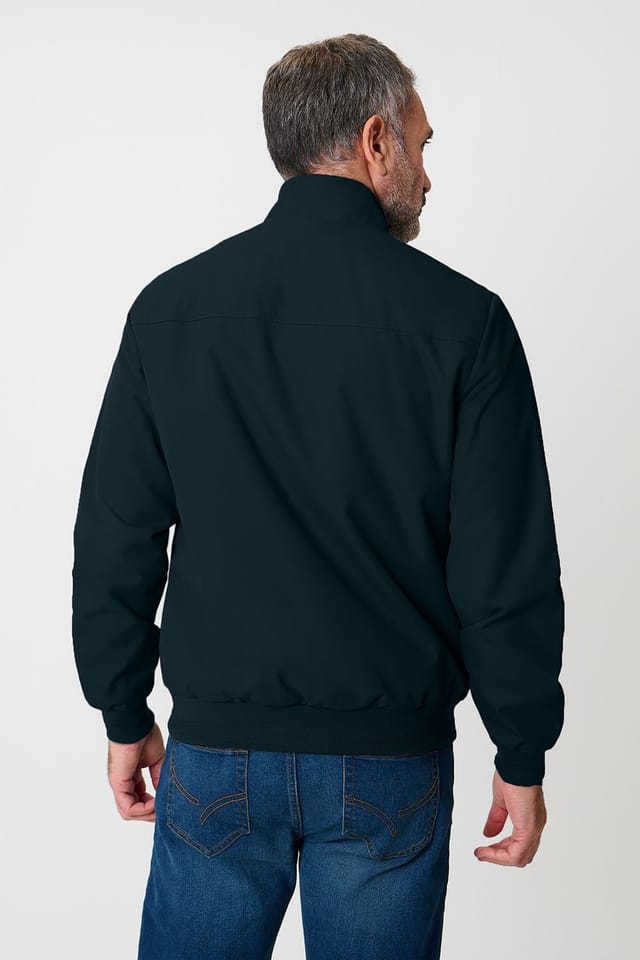 Saltwell Saltwell Men's Showerproof Funnel Neck Harrington Jacket in Dark Navy - 2