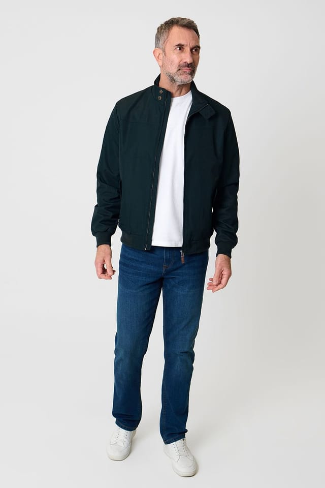 Saltwell Saltwell Men's Showerproof Funnel Neck Harrington Jacket in Dark Navy - 3