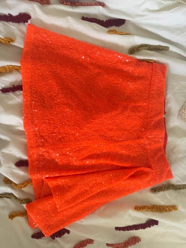 Bershka bershka orange sequin skirt