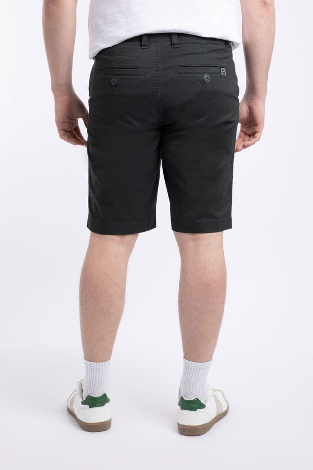 Weird Fish Weird Fish Men's Rayburn Cotton Flat Front Shorts in Jet Black - 3