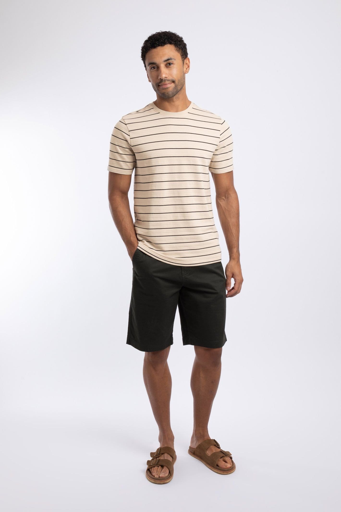 Weird Fish Weird Fish Men's Rayburn Cotton Flat Front Shorts in Jet Black - 4
