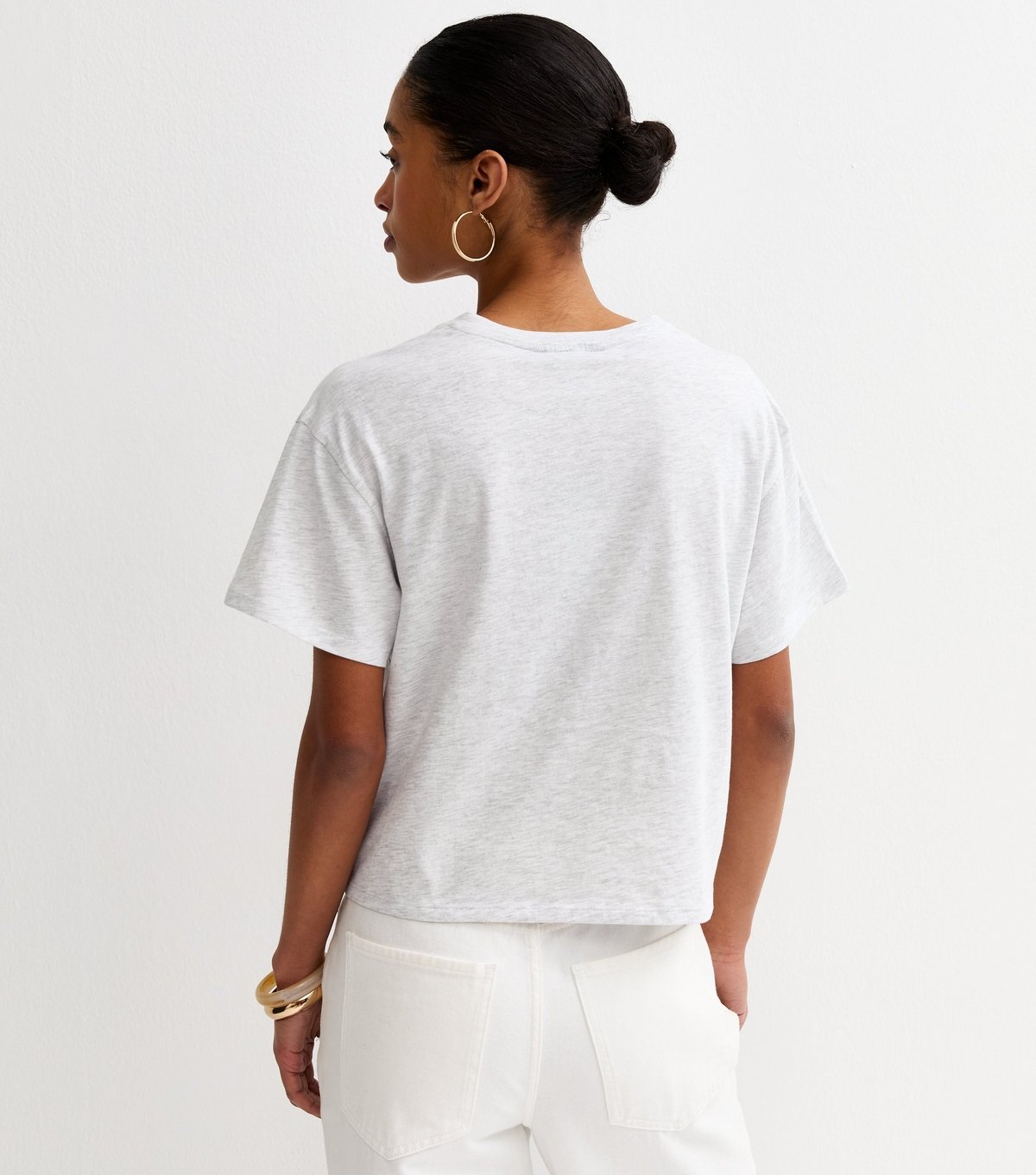 New Look Women's Light Grey Tie Front T-Shirt New Look - 4