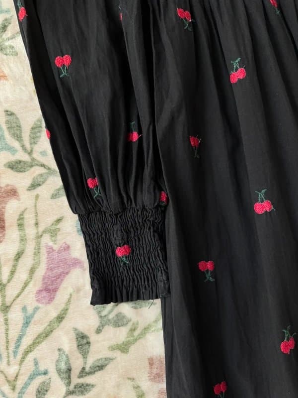 Never Fully Dressed Never Fully Dressed Embroidered Cherry Midi Dress