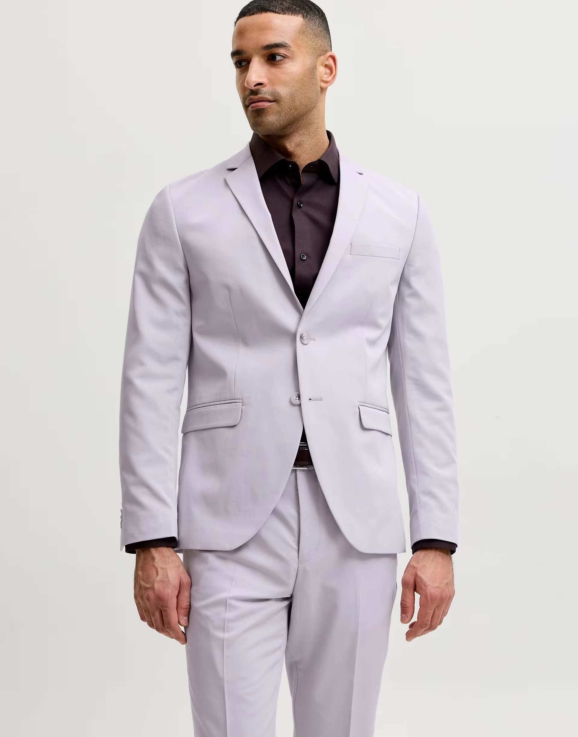 ASOS Jack & Jones Single-breasted blazer in evening haze