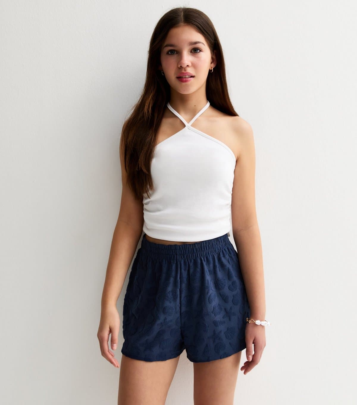 New Look New Look Navy Floral Shell Shorts