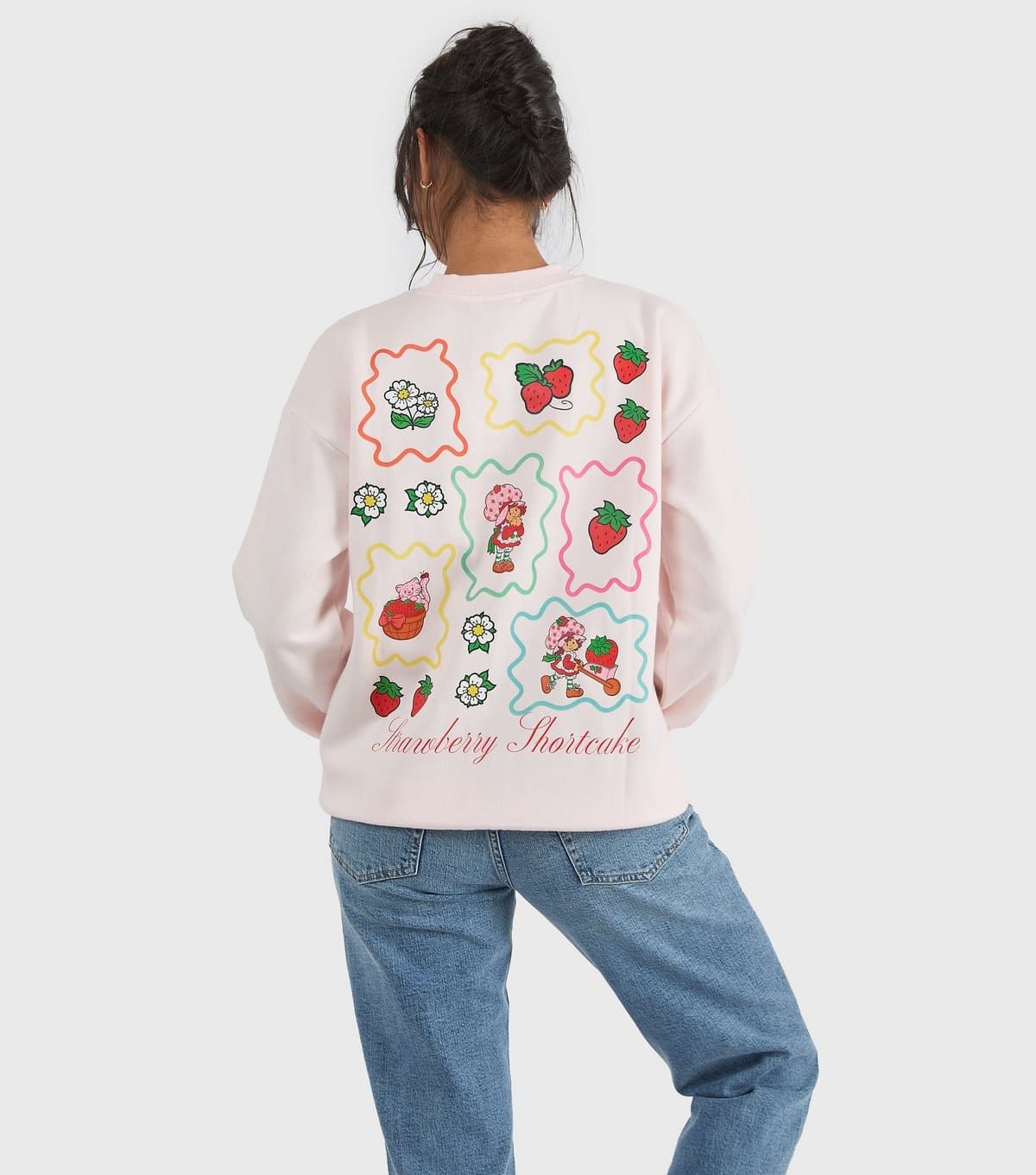 Skinnydip Women's Skinny Dip Light Pink Strawberry Shortcake Print Sweatshirt Skinnydip New Look