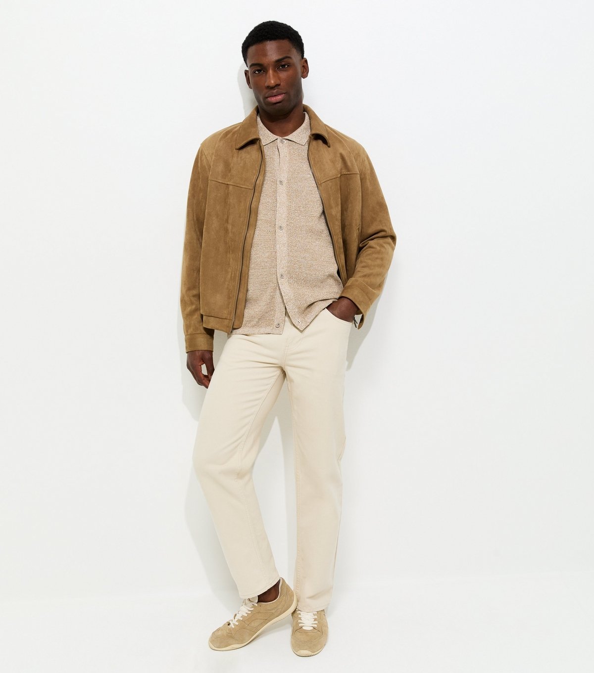 jack & jones Men's Stone Regular Knit Short Sleeve Shirt Jack & Jones New Look - 3