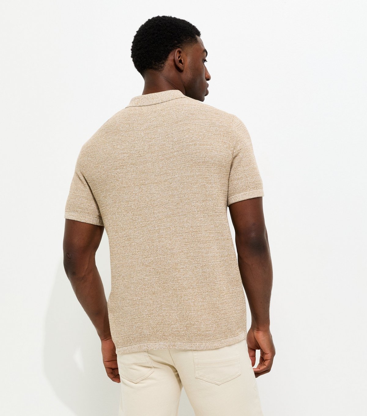 jack & jones Men's Stone Regular Knit Short Sleeve Shirt Jack & Jones New Look - 4