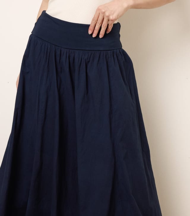Blue Vanilla Women's Navy Jersey Maxi Skirt Blue Vanilla New Look - 3