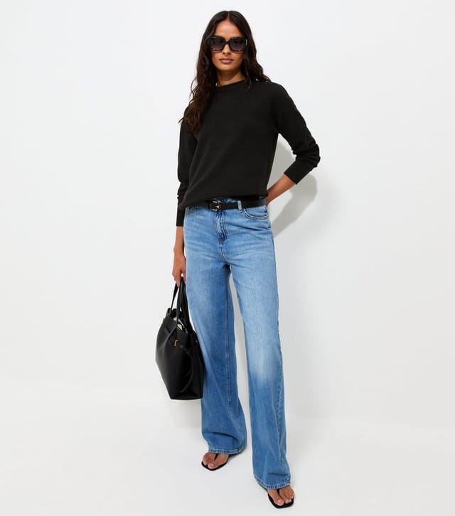 New Look Women's Black Side Split Knitted Jumper New Look - 3