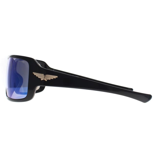 Police Police Men's Square Shiny Black Smoke Mirror Blue SPLN37M Tailwind 5 - 3