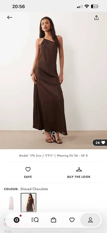 ASOS Brown satin dress