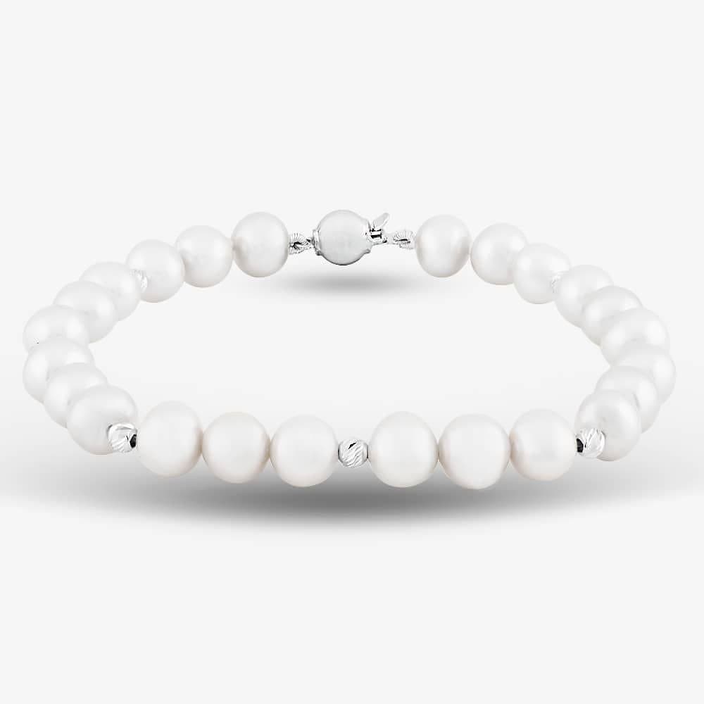 T.H.Baker T.H.Baker White Gold Freshwater Pearl Bracelet