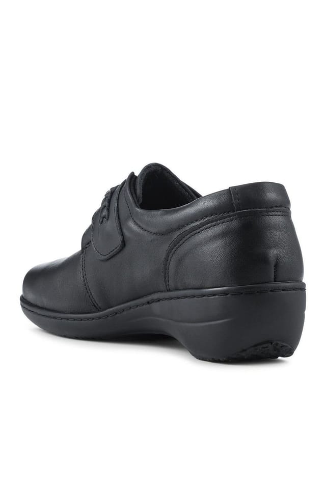 Pavers Pavers Women's Loretta Leather Adjustable Fit Monk Shoes in Black - 3