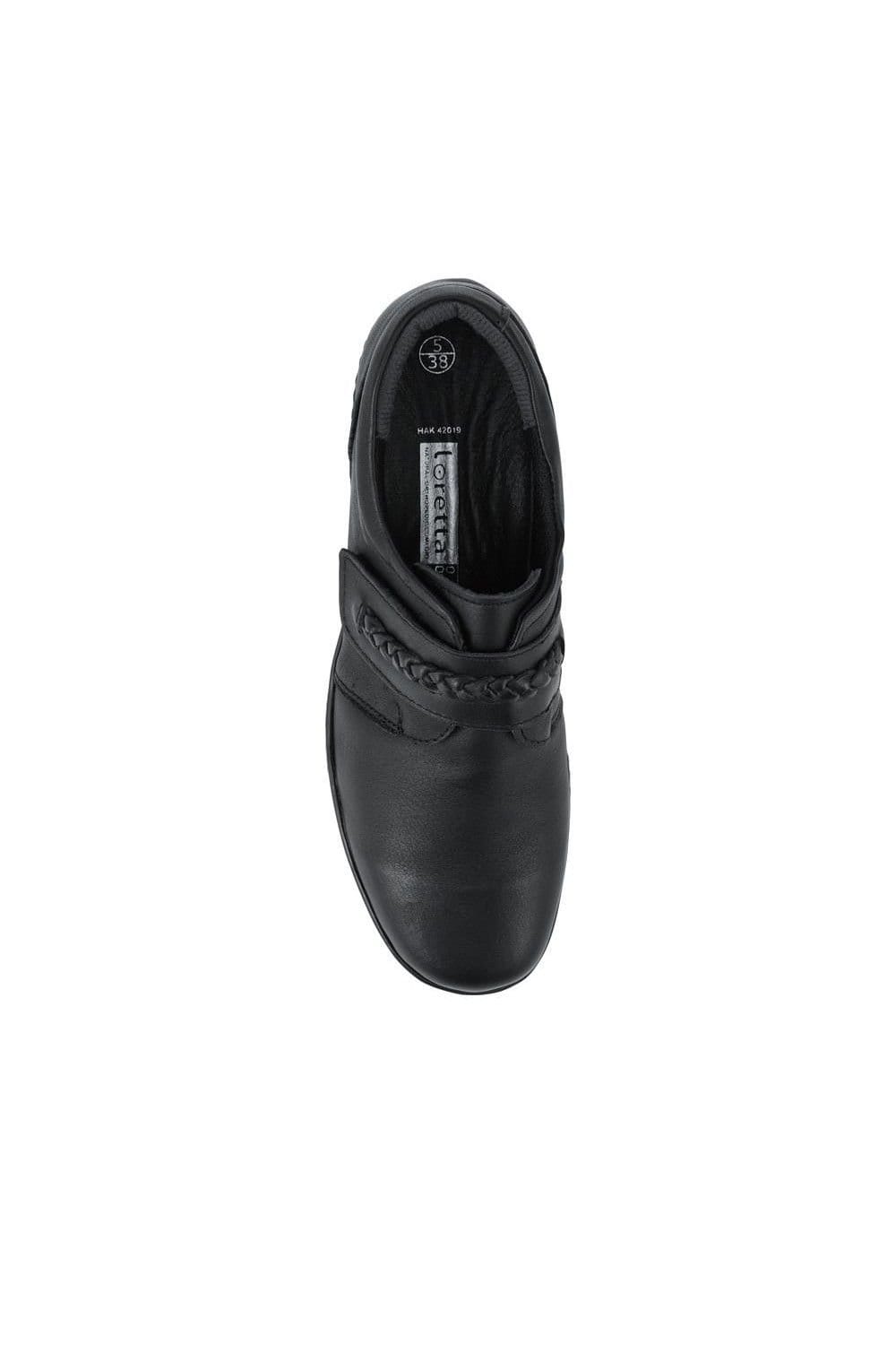Pavers Pavers Women's Loretta Leather Adjustable Fit Monk Shoes in Black - 4