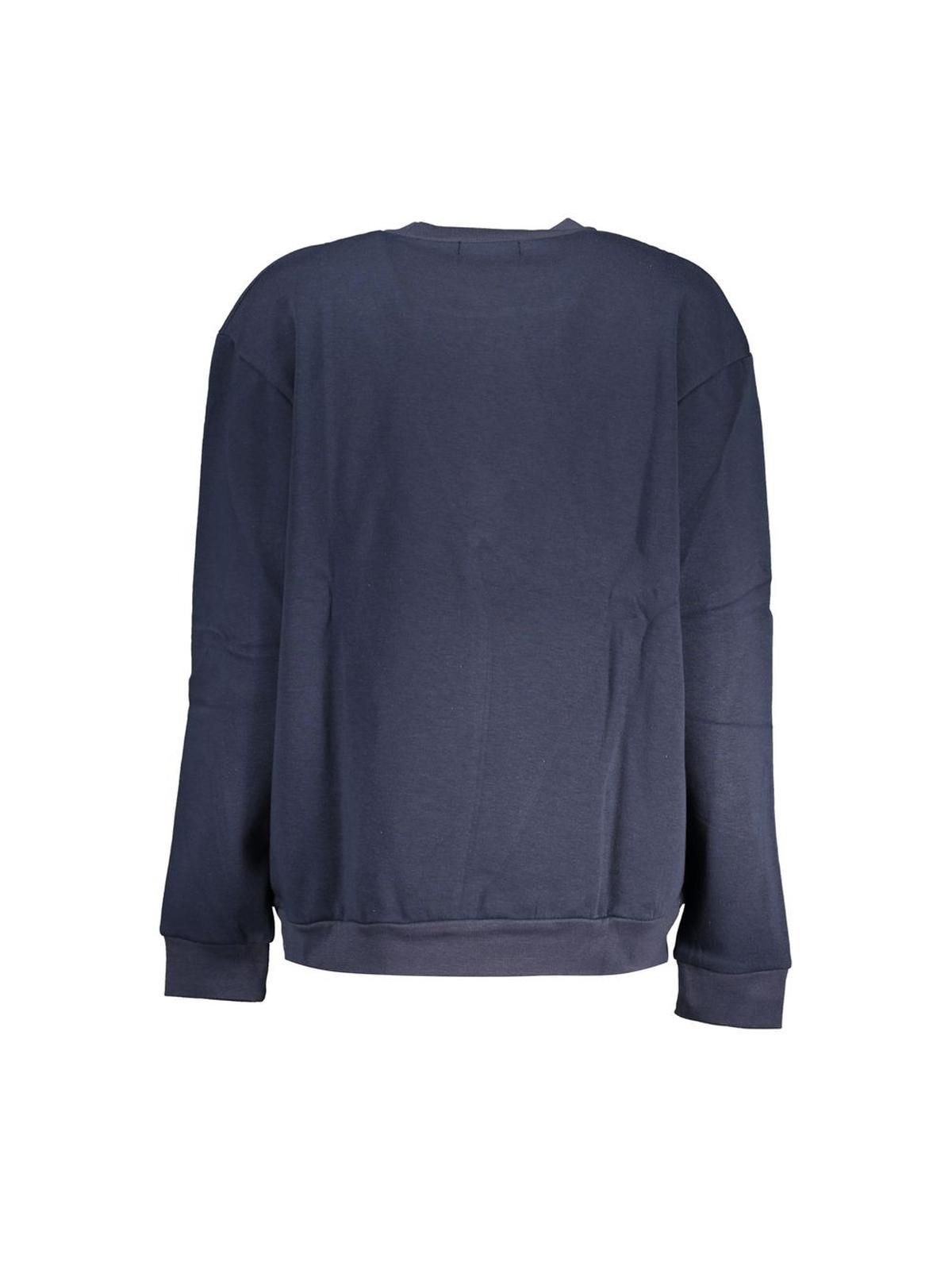 Cavalli Class Cavalli Class Women's Chic Blue Embroidered Fleece Sweatshirt - 2