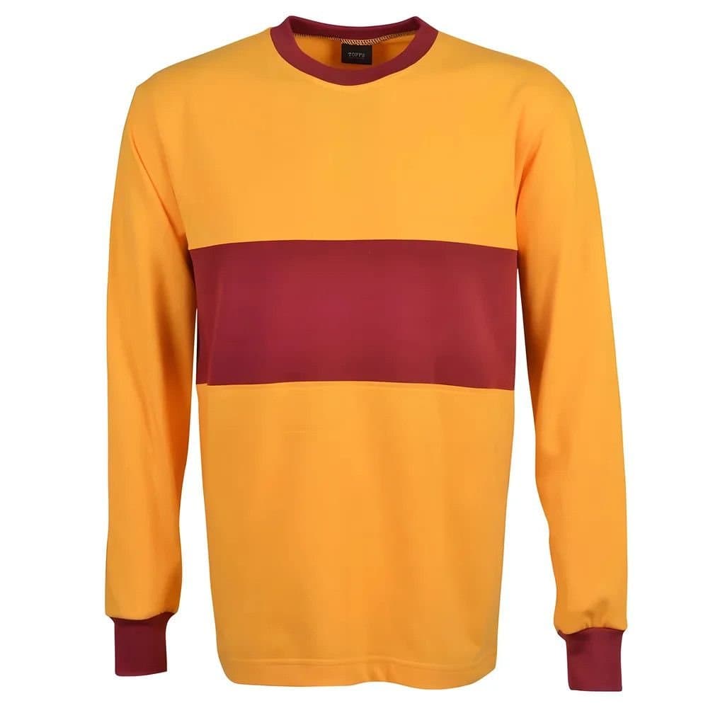 Motherwell Motherwell Men's Mens Retro 1960s Football Shirt in Orange