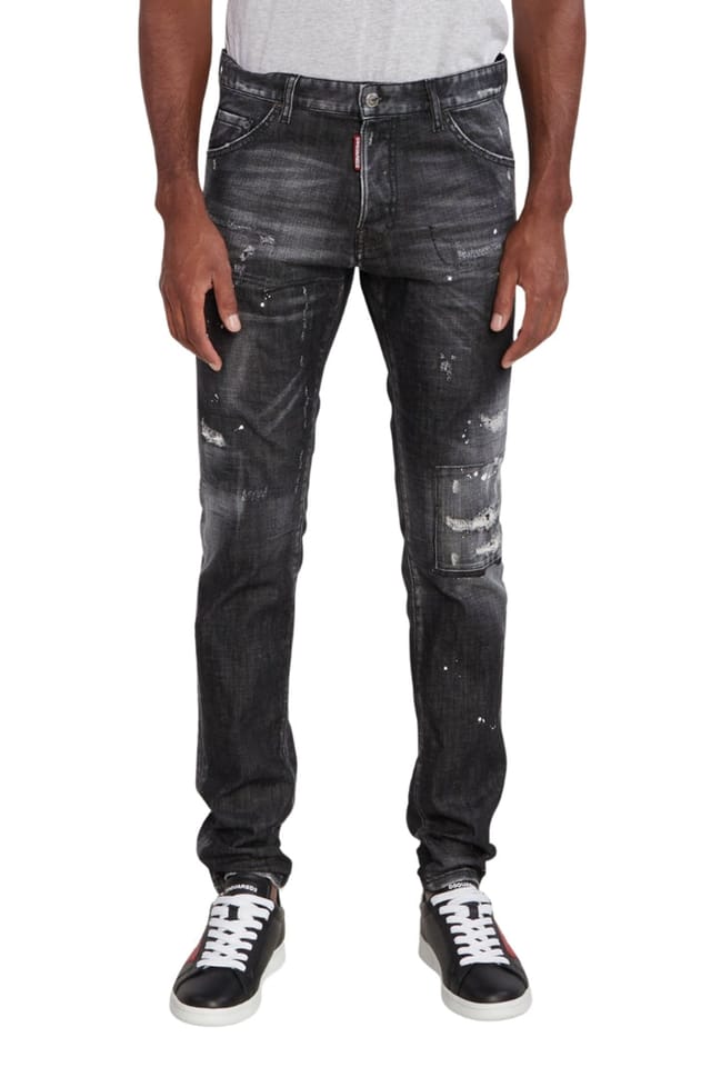 Dsquared2 Dsquared2 Men's Cool Guy Button Fly Slim Fit Jeans in Dark Grey - 3
