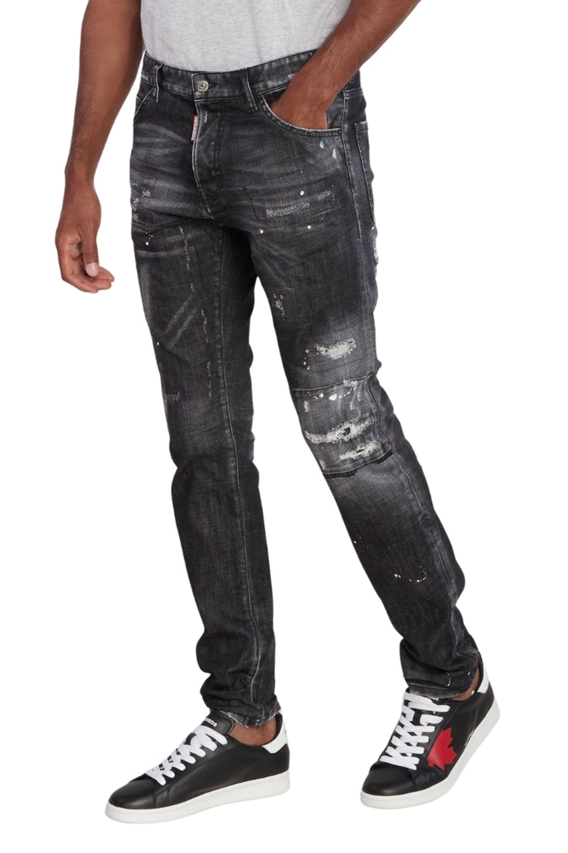 Dsquared2 Dsquared2 Men's Cool Guy Button Fly Slim Fit Jeans in Dark Grey - 4