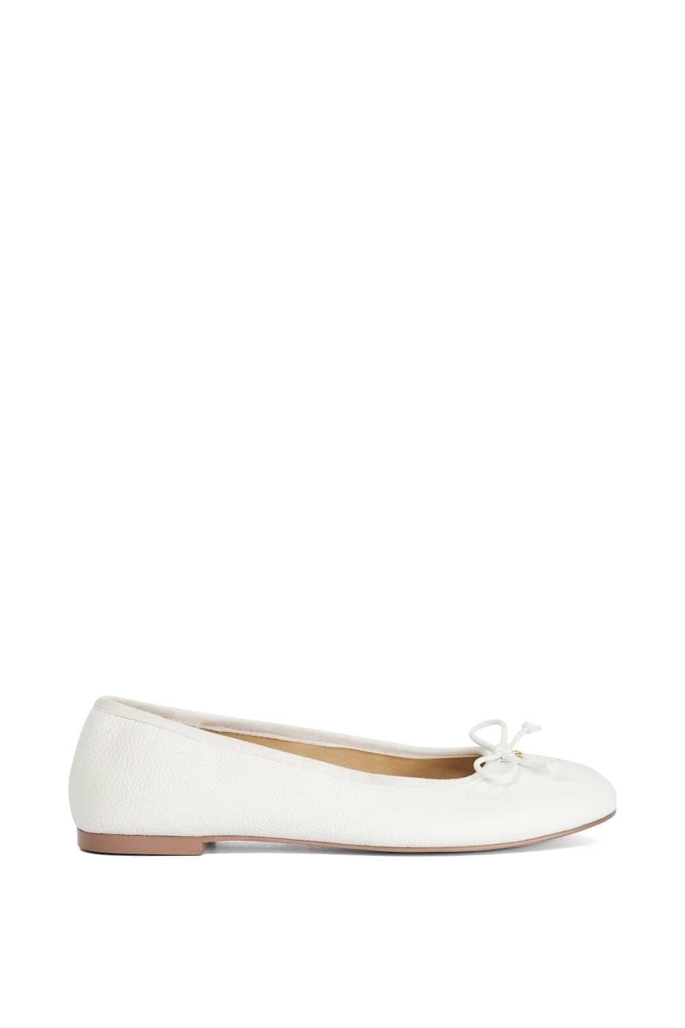 Dune London Dune London Women's 'Helenne' Leather Ballet Pumps in Natural