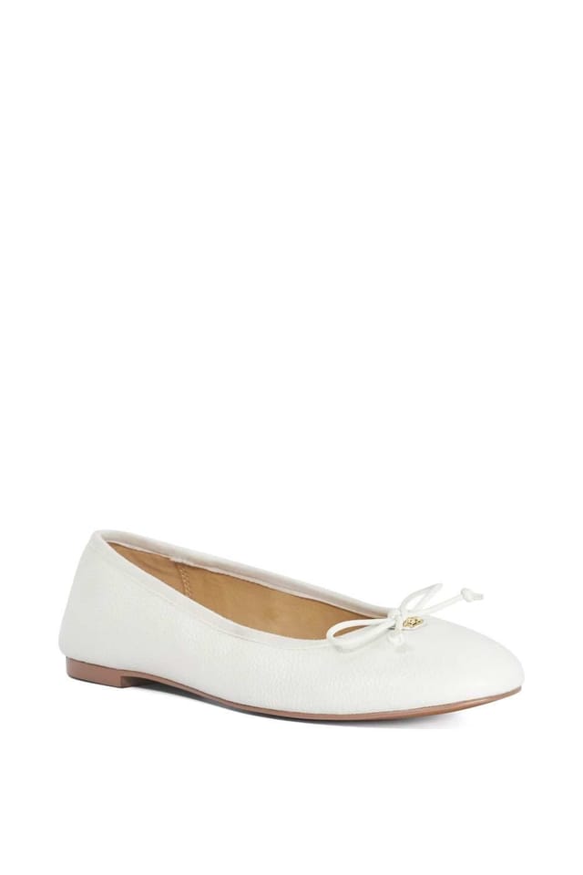 Dune London Dune London Women's 'Helenne' Leather Ballet Pumps in Natural - 2