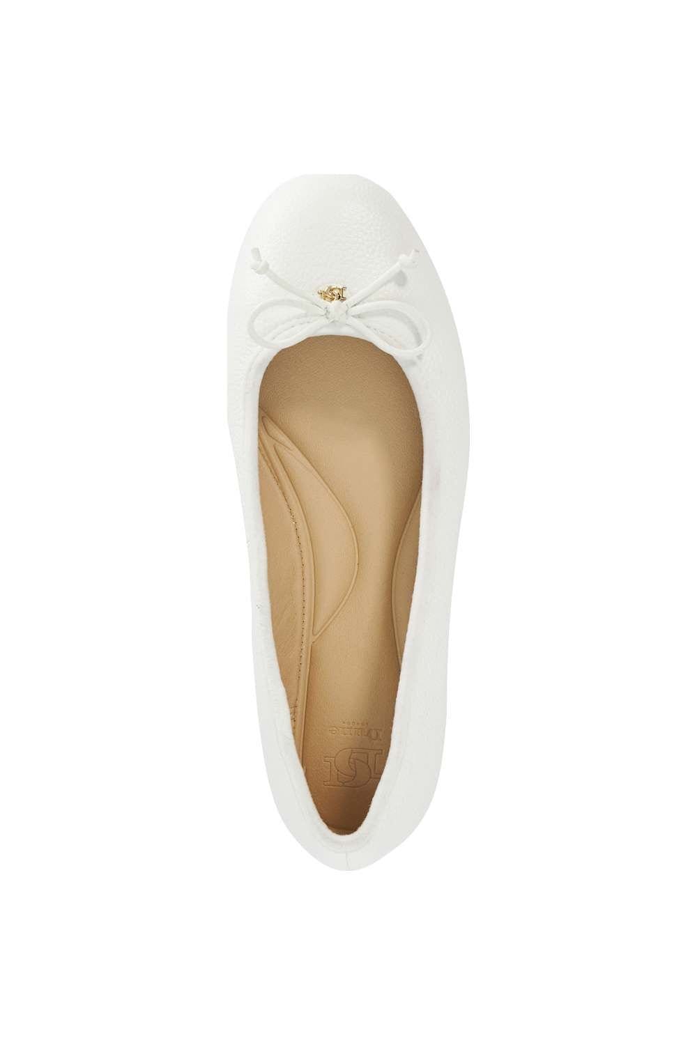 Dune London Dune London Women's 'Helenne' Leather Ballet Pumps in Natural - 4