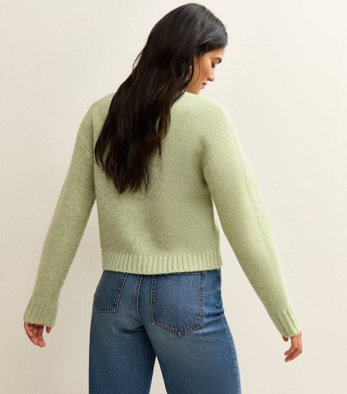 New Look Women's Green Short Midweight Knit Jumper New Look - 4