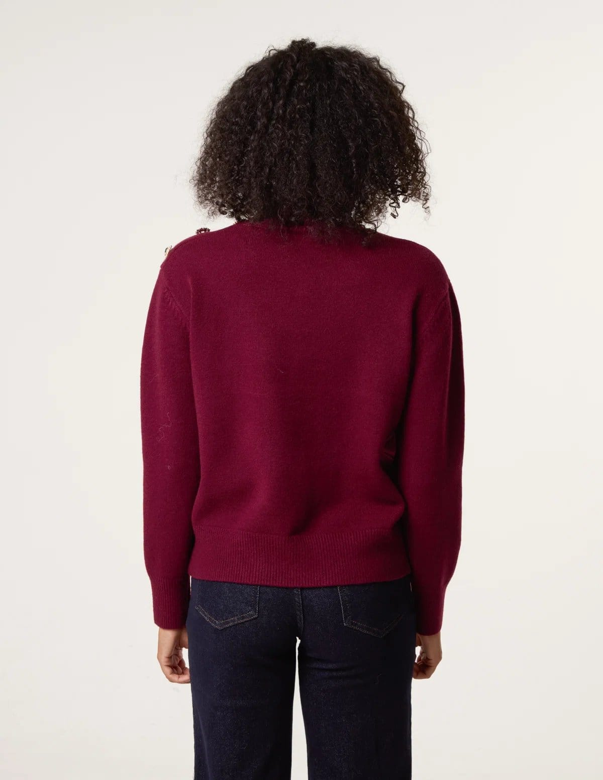 Blue Vanilla Jewel Button Jumper - 4