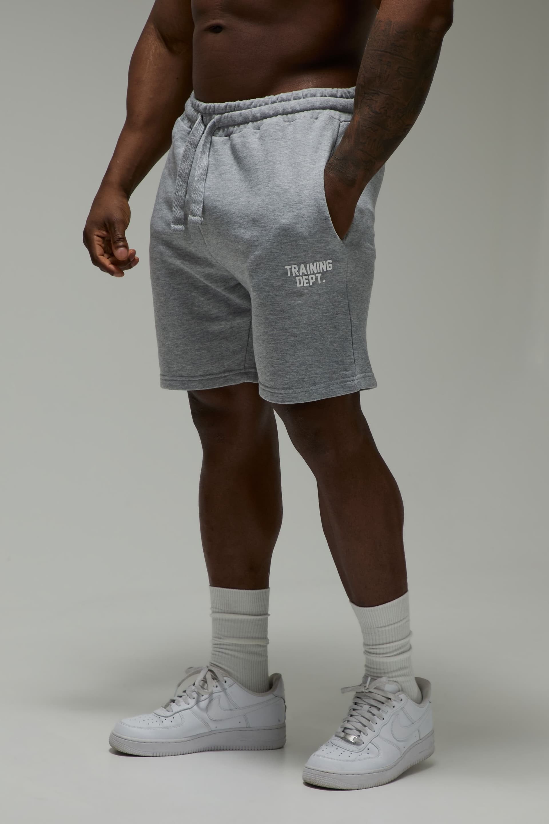 Training Dept. Training Dept. Men's Training Dept 7inch Loose Fit Loopback Short in Grey Marl