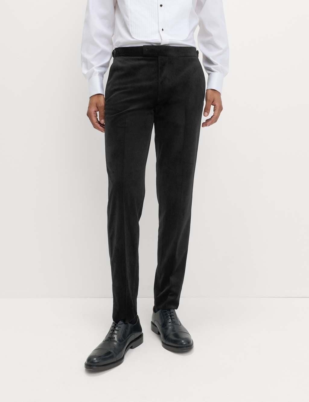 Marks & Spencer M&S Velvet Suit Trousers Black