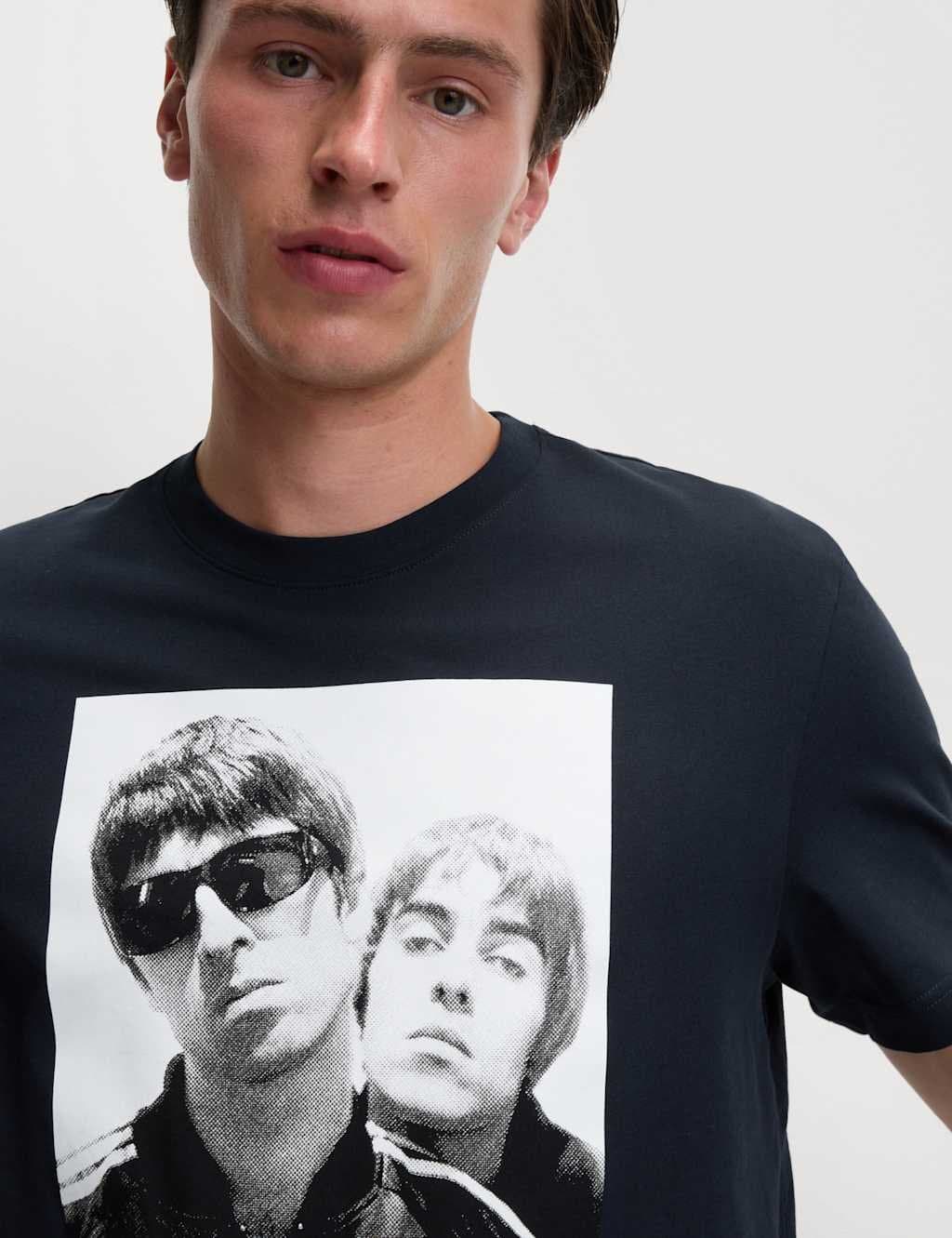 Marks & Spencer M&S Pure Cotton Oasis T-Shirt Navy
