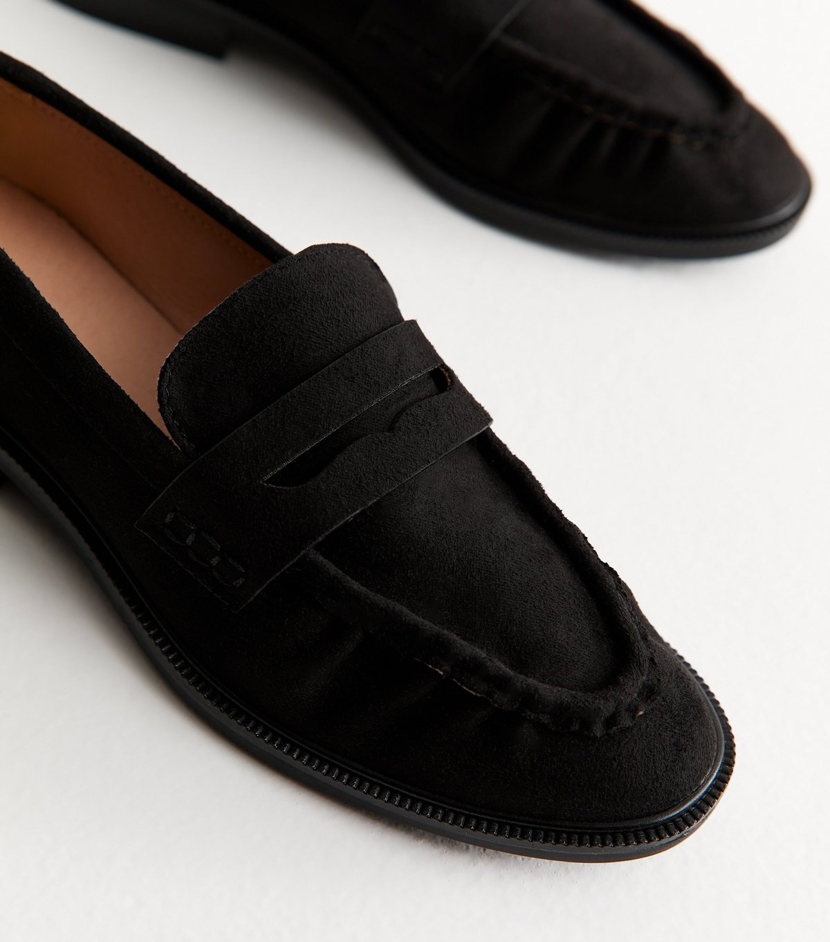 New Look Women's Truffle Black Faux Suede Loafer New Look - 3