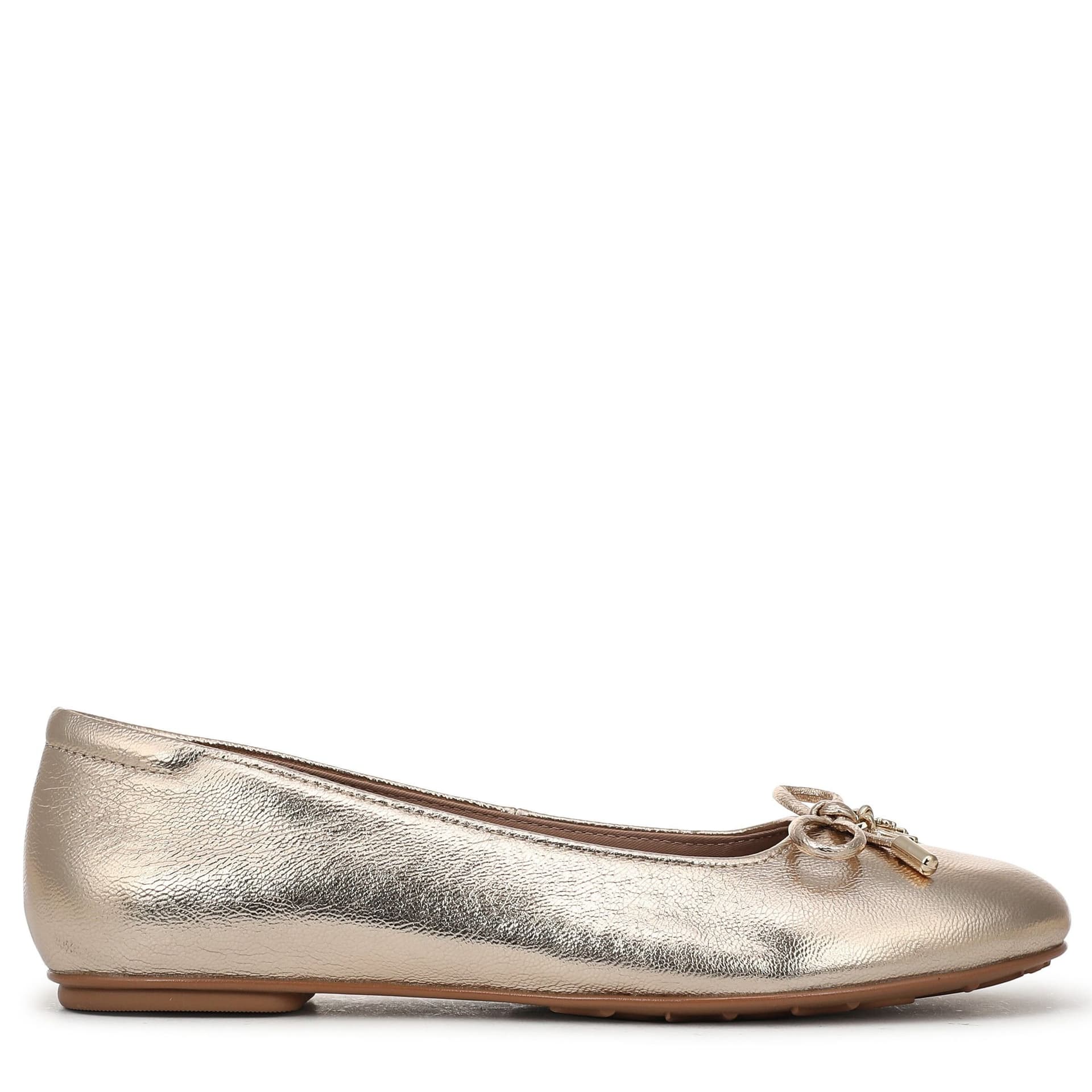Naturalizer Naturalizer Women's Ashlyn Skimmer Ballerina shoe in Metallic Gold