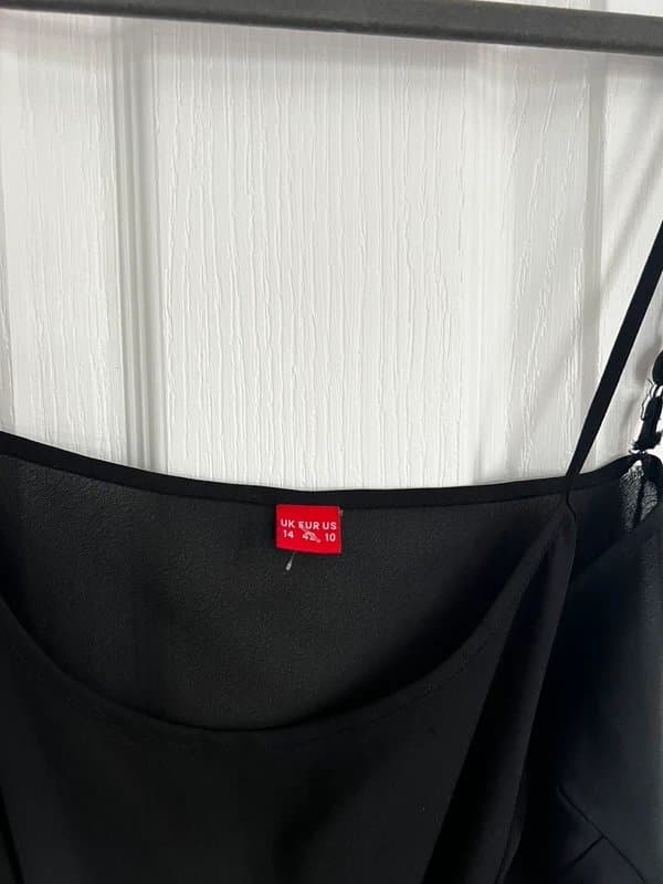 Topshop ⭐  Vintage Topshop Black Chiffon Slip Mini Dress