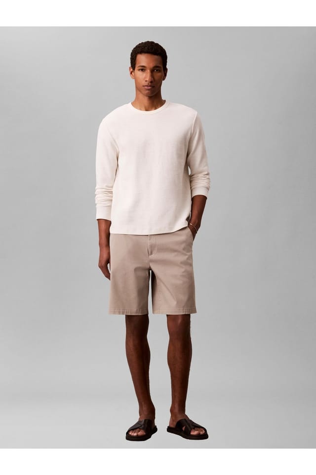 Calvin Klein Calvin Klein Men's 9 In Straight Refined Cotton Stretch Short Vintage Khaki - 3