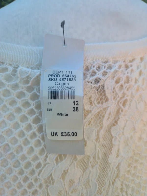 River Island River island open back lace detail  jumper size 12
