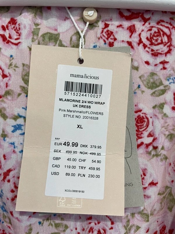 ASOS ASOS Ladies Maternity Summer Wrap Dress Floral Size XL - 1