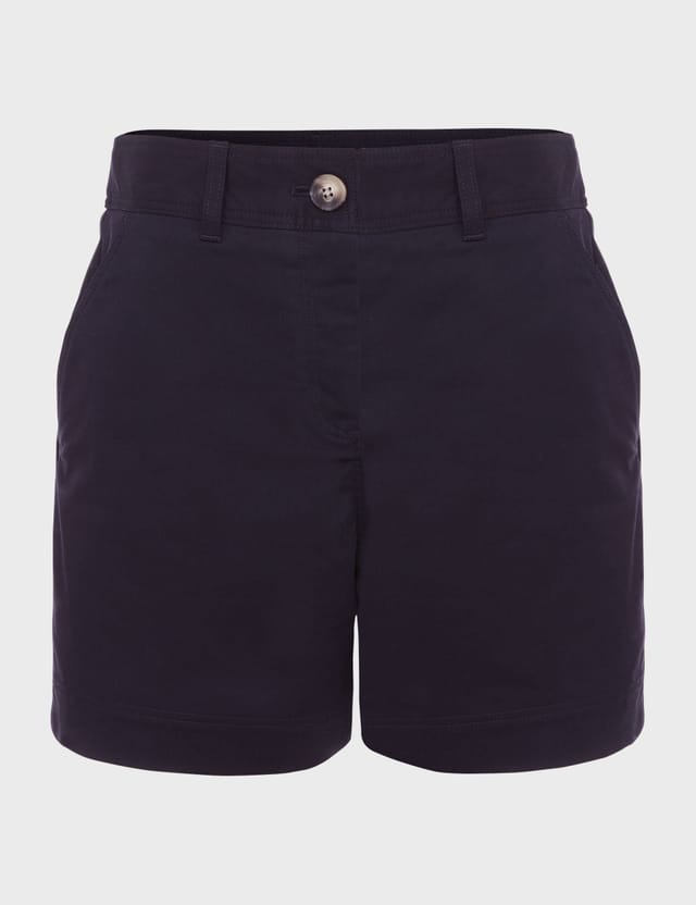 Hobbs London Hobbs London Women's Carla Mid Rise Chino Shorts in Dark Navy - 2