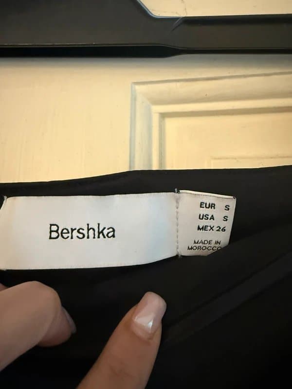 Bershka One shoulder black top