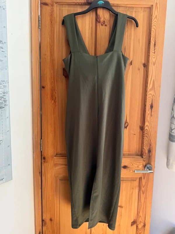 ASOS Design ASOS design Curve Khaki Ruched Midi Dress UK 18