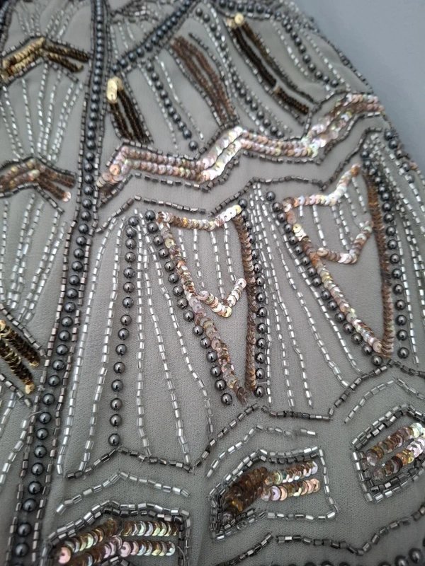 ASOS Heavily embellished sequin studded open back dress 12 - 1