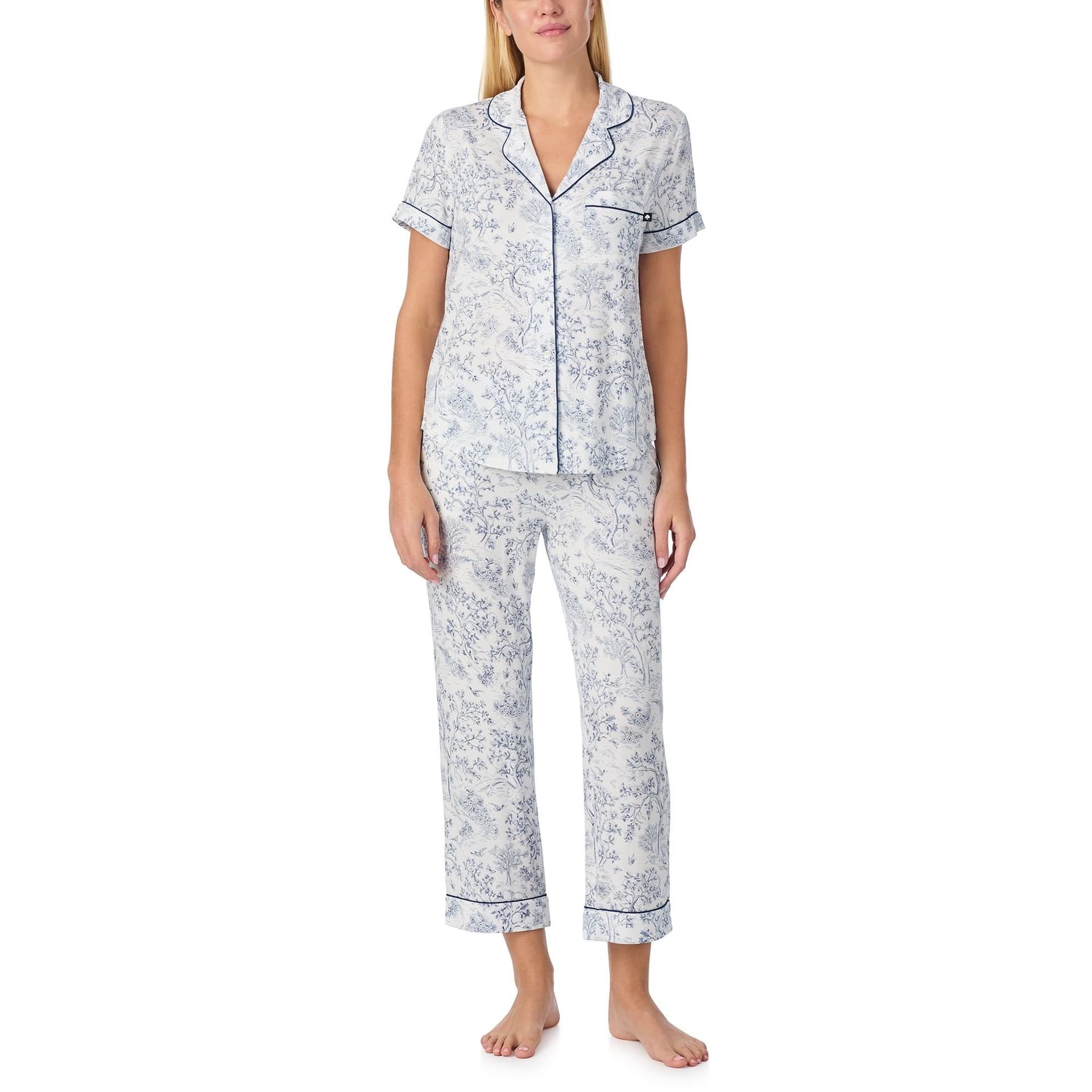 kate spade new york Kate Spade New York Women's KS new york short sleeve cropped pj set in classic toile in White