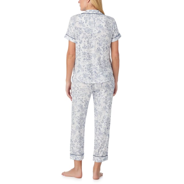 kate spade new york Kate Spade New York Women's KS new york short sleeve cropped pj set in classic toile in White - 2