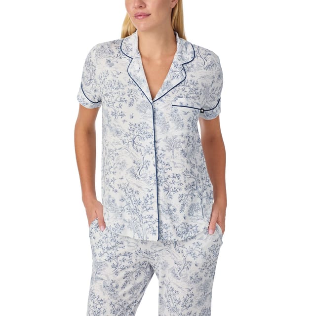 kate spade new york Kate Spade New York Women's KS new york short sleeve cropped pj set in classic toile in White - 3