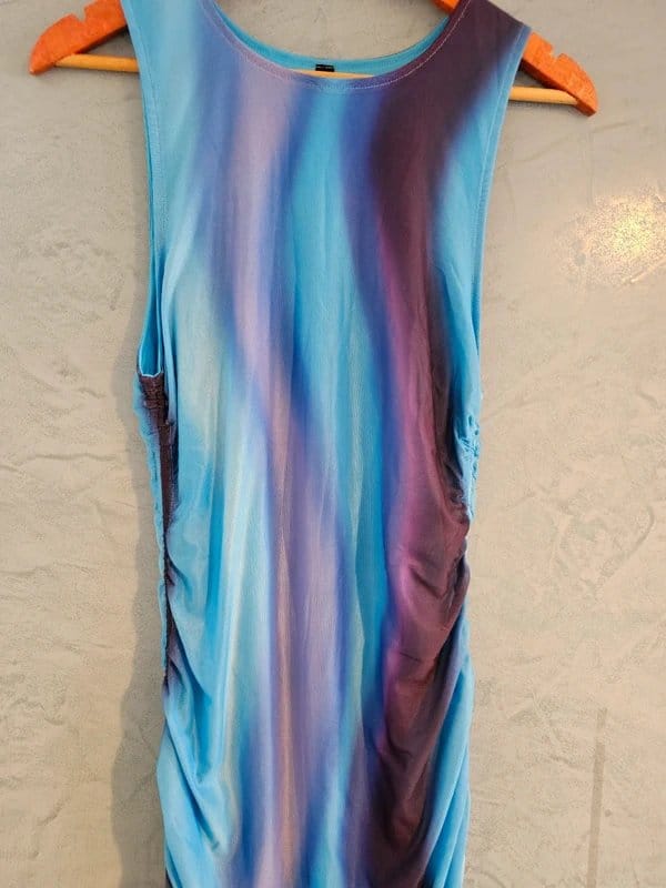 Motel Motel abstract bodycon ruched dress - 1