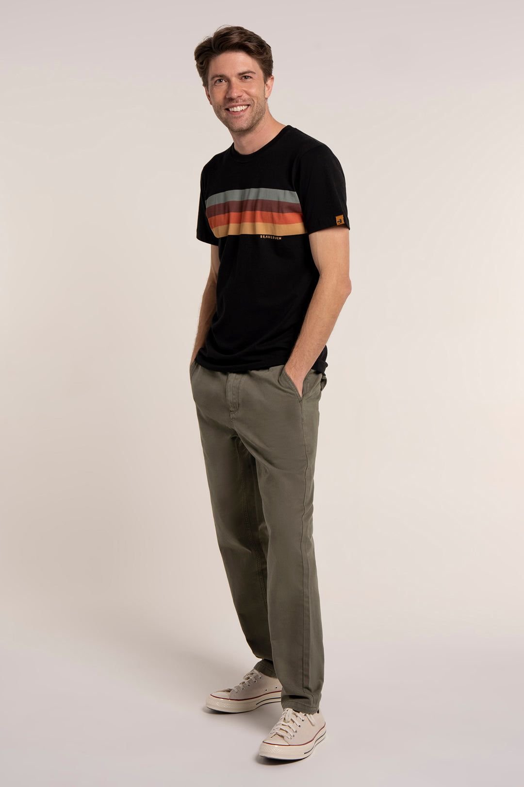 Brakeburn Brakeburn Men's STRIPESHAW T-SHIRT in Black - 4