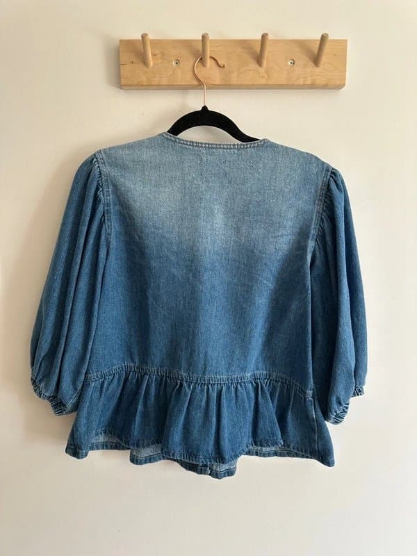 ASOS ASOS Denim Tie Front Blouse